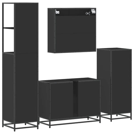 4 Piece Bathroom Furniture Set  Engineered Wood
