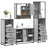4 Piece Bathroom Furniture Set  Engineered Wood