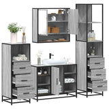 4 Piece Bathroom Furniture Set  Engineered Wood