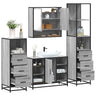 4 Piece Bathroom Furniture Set  Engineered Wood
