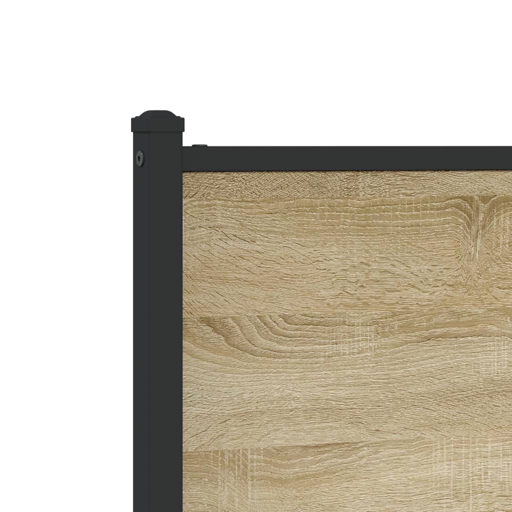 Metal Bed Frame without Mattress Sonoma Oak 183x213 cm