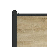 Metal Bed Frame without Mattress Sonoma Oak 183x213 cm