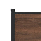 Metal Bed Frame without Mattress Brown Oak 200x200 cm