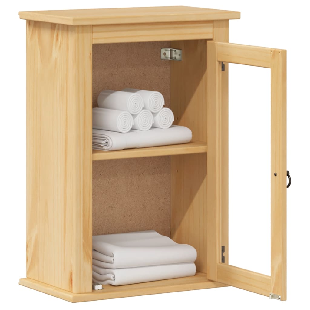 Bathroom Wall Cabinet Corona 45X27X64.5 Cm Solid Wood Pine