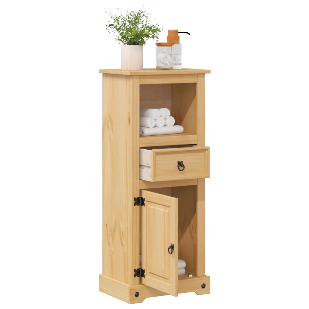 Bathroom Cabinet Corona 45X33X110 Cm Solid Wood Pine