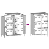 Highboard 68X39X101.5 Cm Steel