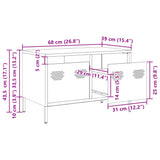 Tv Cabinet 68X39X43.5 Cm Cold-Rolled Steel