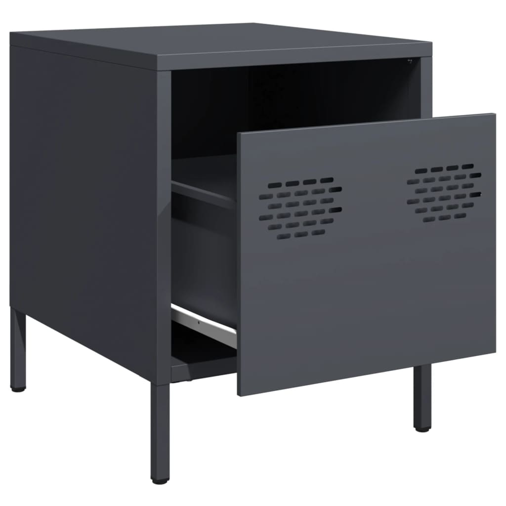 Bedside Cabinets 2 Pcs 35X39X43.5 Cm Steel
