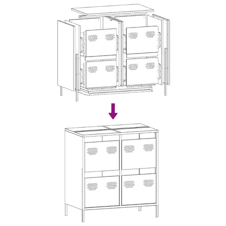 Sideboard  68X39X73.5 Cm Cold-Rolled Steel