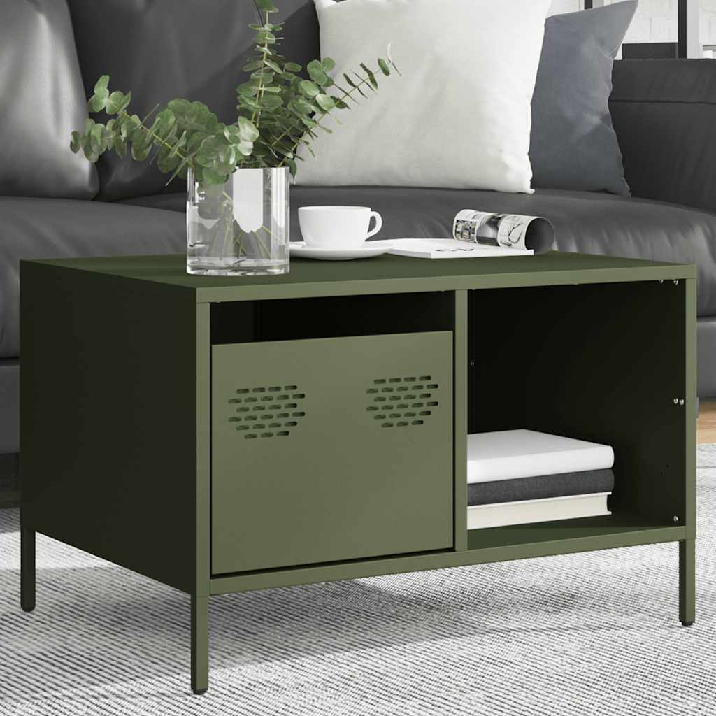Coffee Table Olive 68.5X50X43.5 Cm Cold-Rolled Steel