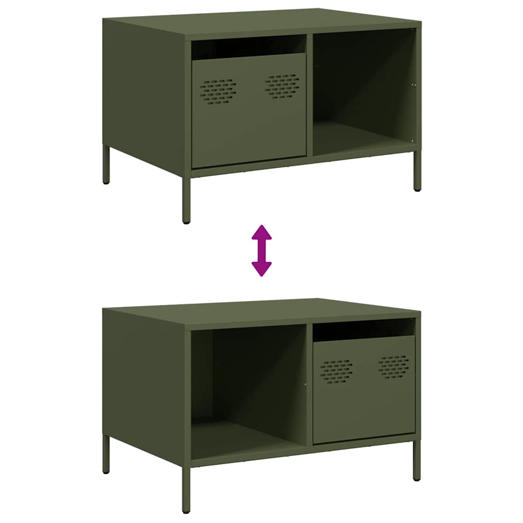 Coffee Table Olive 68.5X50X43.5 Cm Cold-Rolled Steel