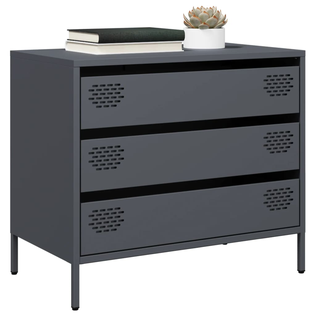 Sideboard Mustard 68X39X58.5 Cm Cold-Rolled Steel