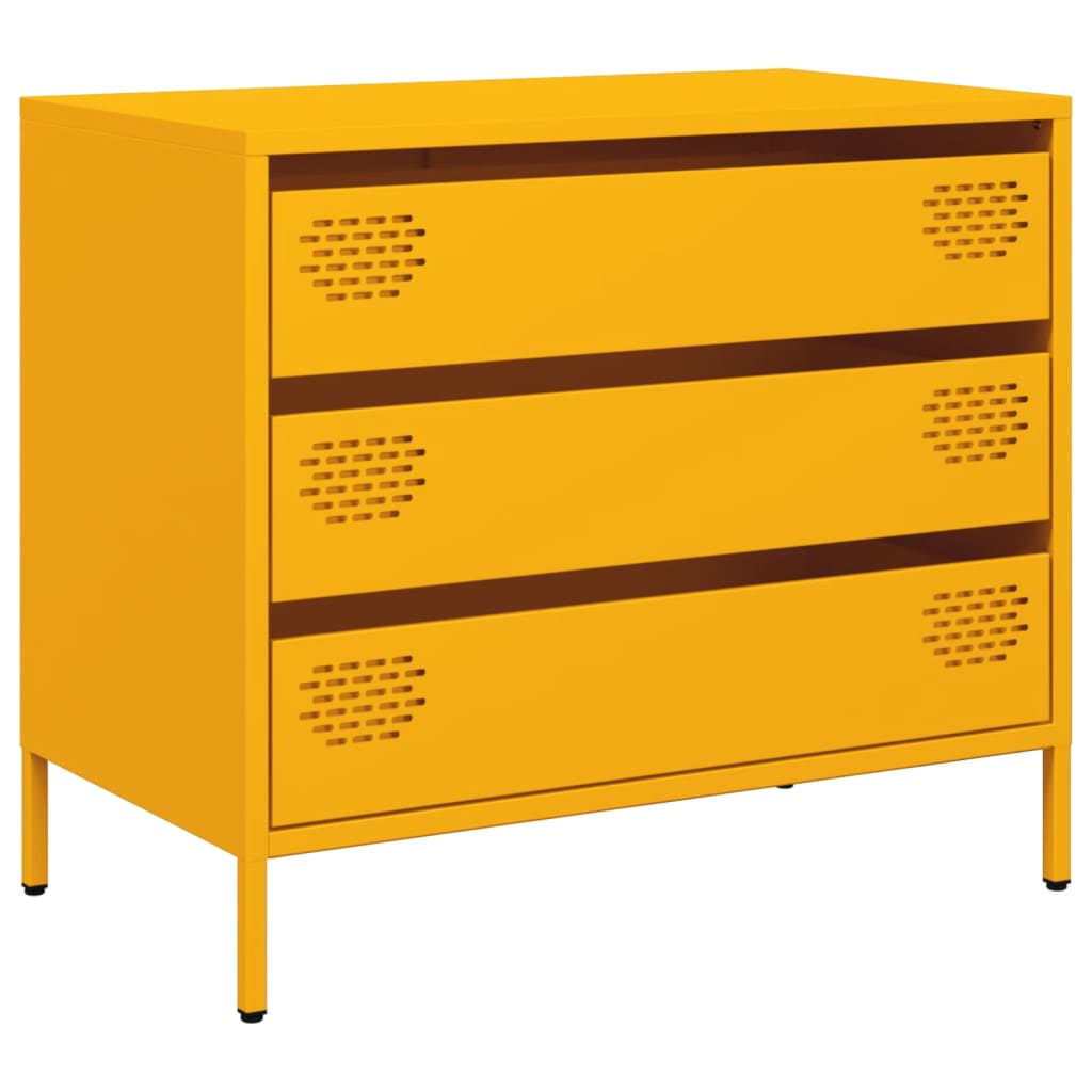Sideboard Mustard 68X39X58.5 Cm Cold-Rolled Steel