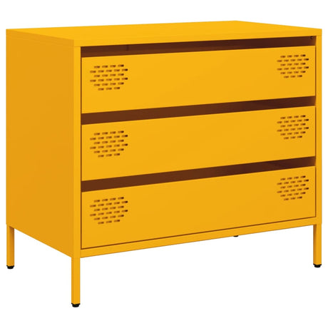 Sideboard Mustard 68X39X58.5 Cm Cold-Rolled Steel