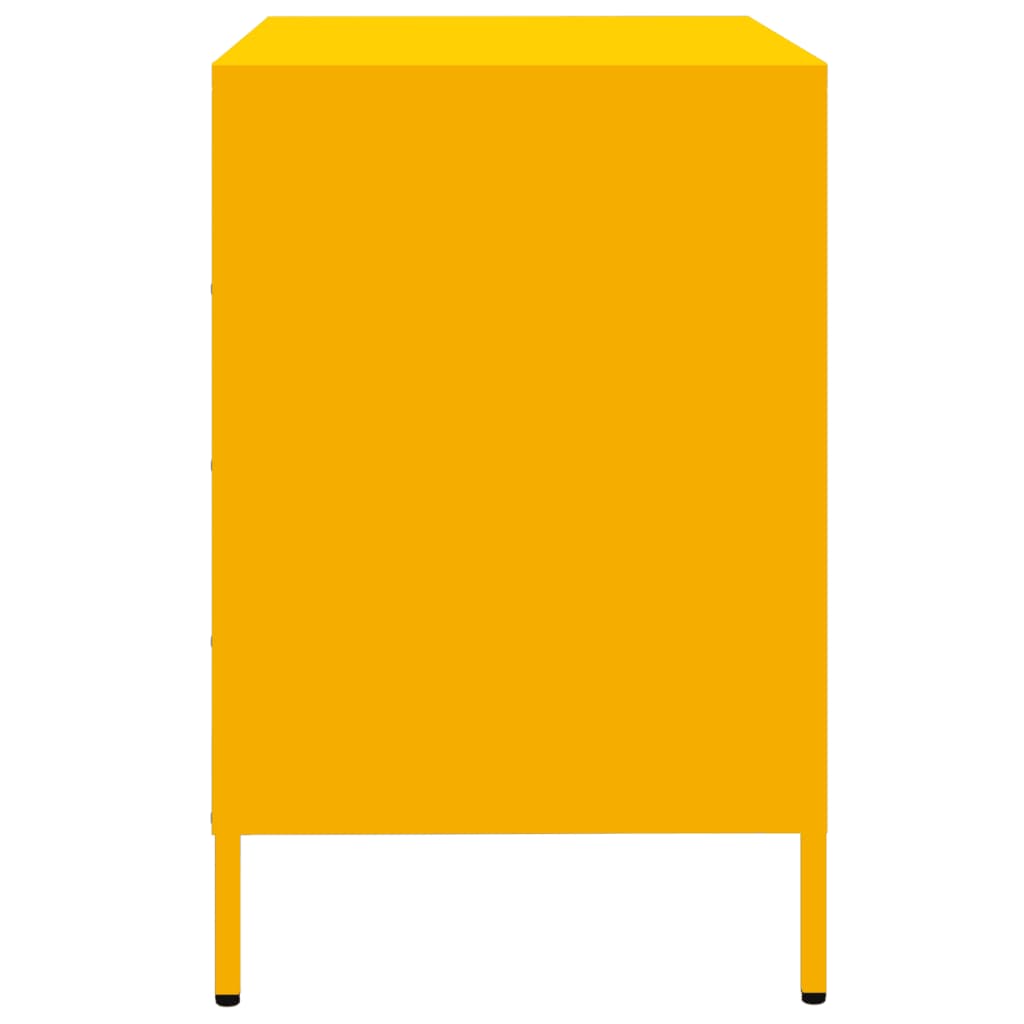 Sideboard Mustard 68X39X58.5 Cm Cold-Rolled Steel