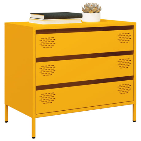 Sideboard Mustard 68X39X58.5 Cm Cold-Rolled Steel