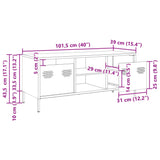 Tv Cabinet 101.5X39X43.5 Cm Cold-Rolled Steel