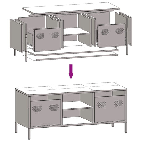 Tv Cabinet 101.5X39X43.5 Cm Cold-Rolled Steel