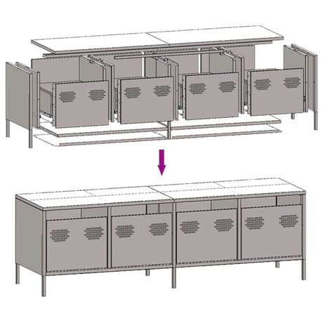 Tv Cabinet 135X39X43.5 Cm Cold-Rolled Steel