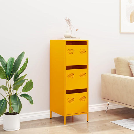 Highboard Mustard 39X35X103.5 Cm Steel