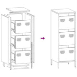 Highboard Mustard 39X35X103.5 Cm Steel