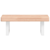Basin Shelf Wall Mounted Steel And Solid Wood Beech