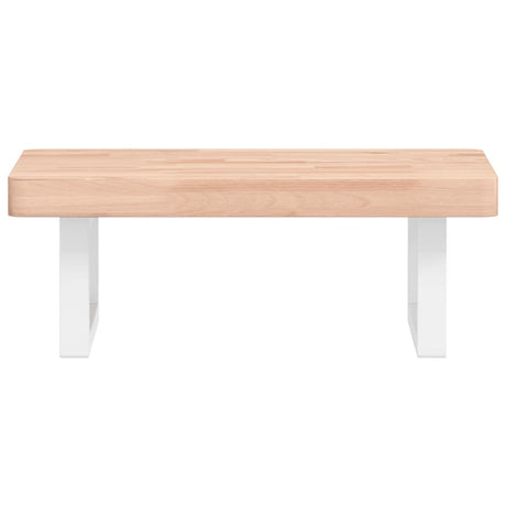 Basin Shelf Wall Mounted Steel And Solid Wood Beech