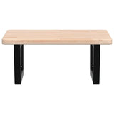 Basin Shelf Wall Mounted Steel And Solid Wood Oak