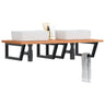 Basin Shelf Wall Mounted Steel And Solid Wood Beech