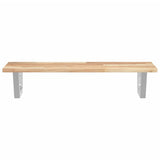 Basin Shelf Wall Mounted Steel And Solid Wood Acacia