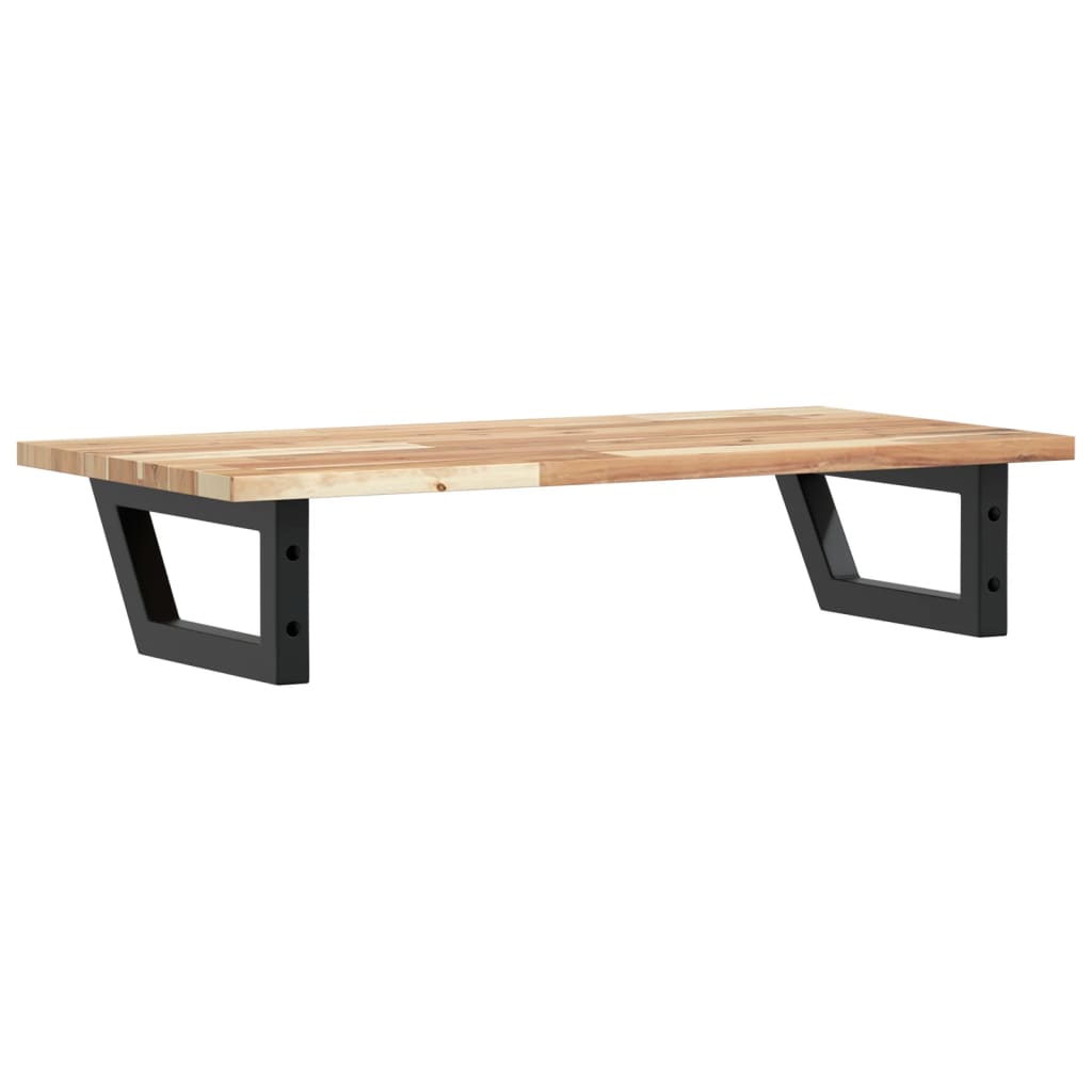 Basin Shelf Wall Mounted Steel And Solid Wood Acacia