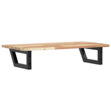 Basin Shelf Wall Mounted Steel And Solid Wood Acacia