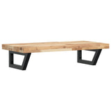 Basin Shelf Wall Mounted Steel And Solid Wood Acacia