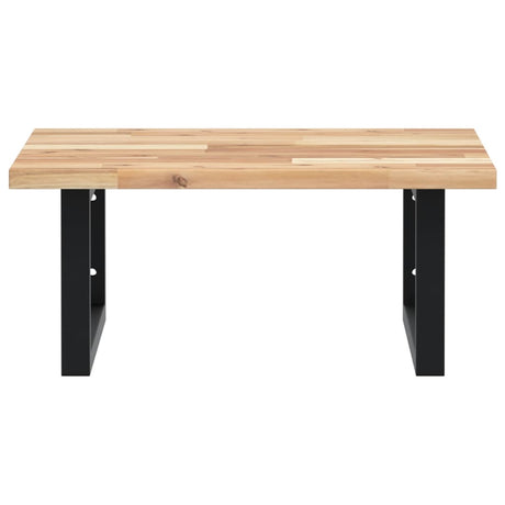 Basin Shelf Wall Mounted Steel And Solid Wood Acacia