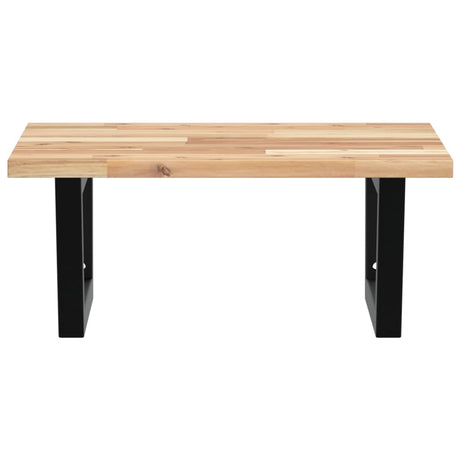 Basin Shelf Wall Mounted Steel And Solid Wood Acacia