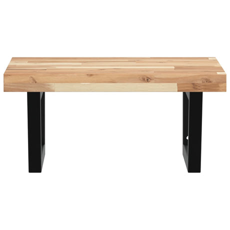 Basin Shelf Wall Mounted Steel And Solid Wood Acacia