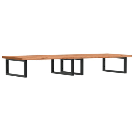 Basin Shelf Wall Mounted Steel And Solid Wood Beech