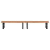 Basin Shelf Wall Mounted Steel And Solid Wood Beech
