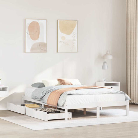 Bed Frame Without Mattress Small Double Solid Wood Pine