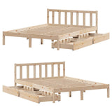 Bed Frame Without Mattress Solid Wood Pine