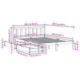 Bed Frame Without Mattress Solid Wood Pine