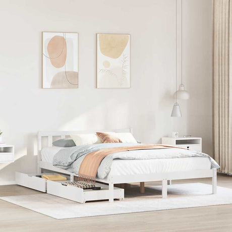 Bed Frame Without Mattress Solid Wood Pine