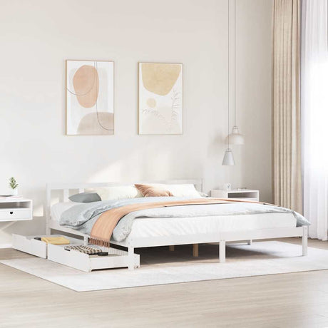 Bed Frame Without Mattress Solid Wood Pine