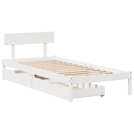 Bed Frame Without Mattress Single Solid Wood Pine
