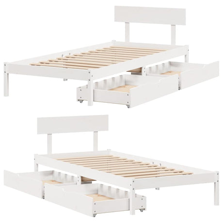 Bed Frame Without Mattress Single Solid Wood Pine