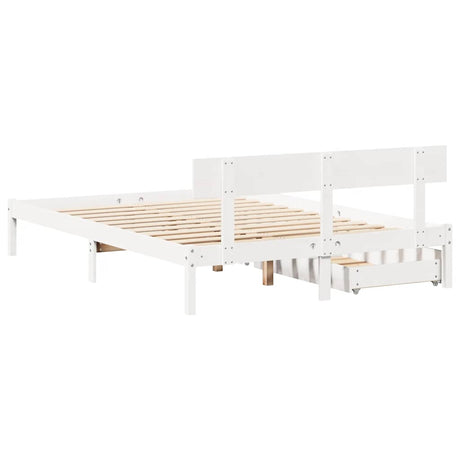Bed Frame Without Mattress Small Double Solid Wood Pine