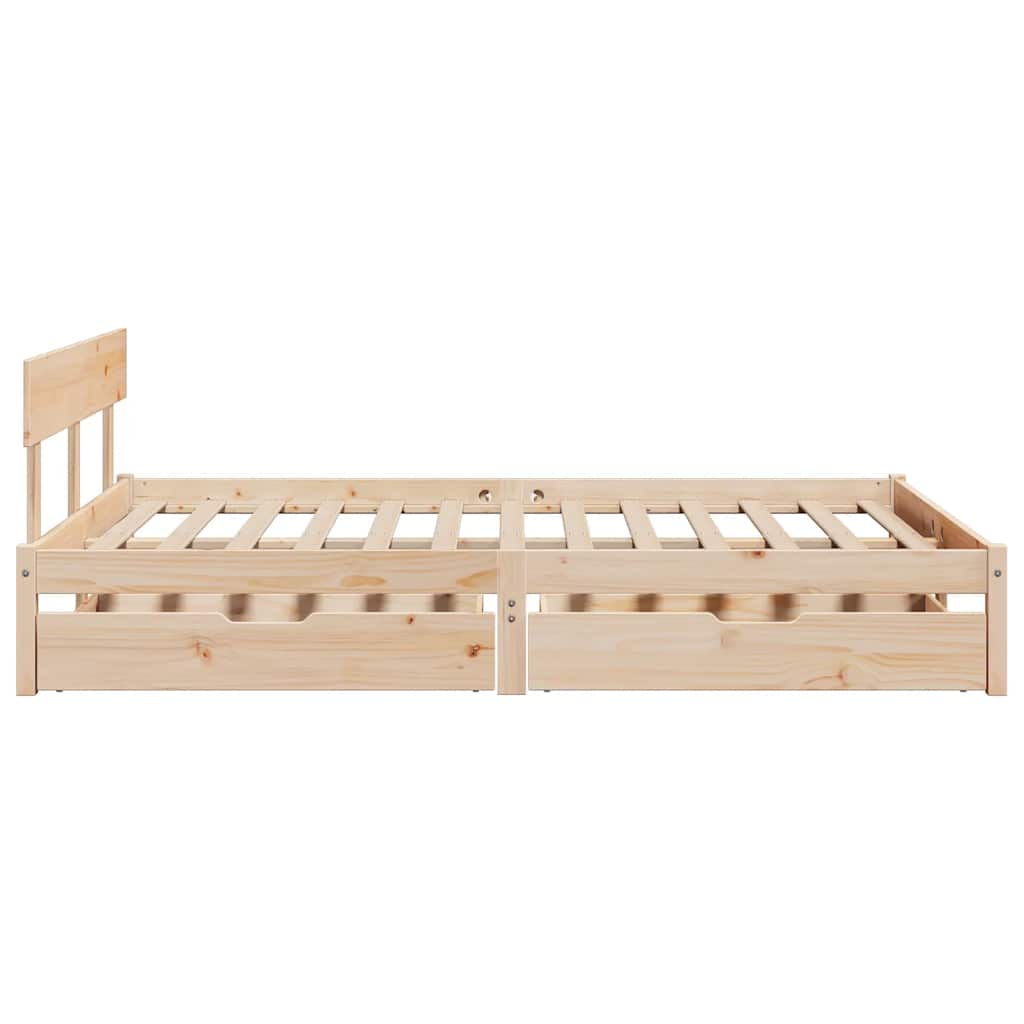Bed Frame Without Mattress Solid Wood Pine