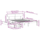 Bed Frame Without Mattress Solid Wood Pine