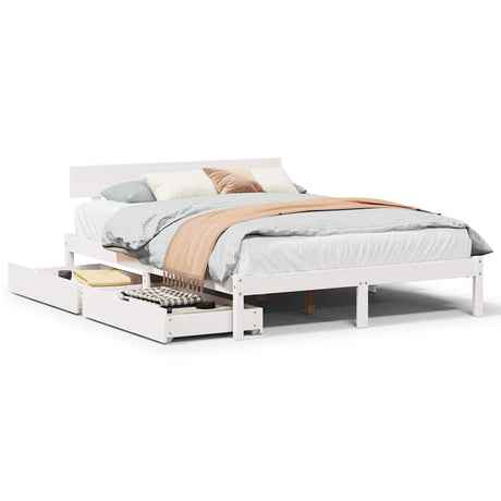 Bed Frame Without Mattress Solid Wood Pine