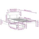 Bed Frame Without Mattress Solid Wood Pine